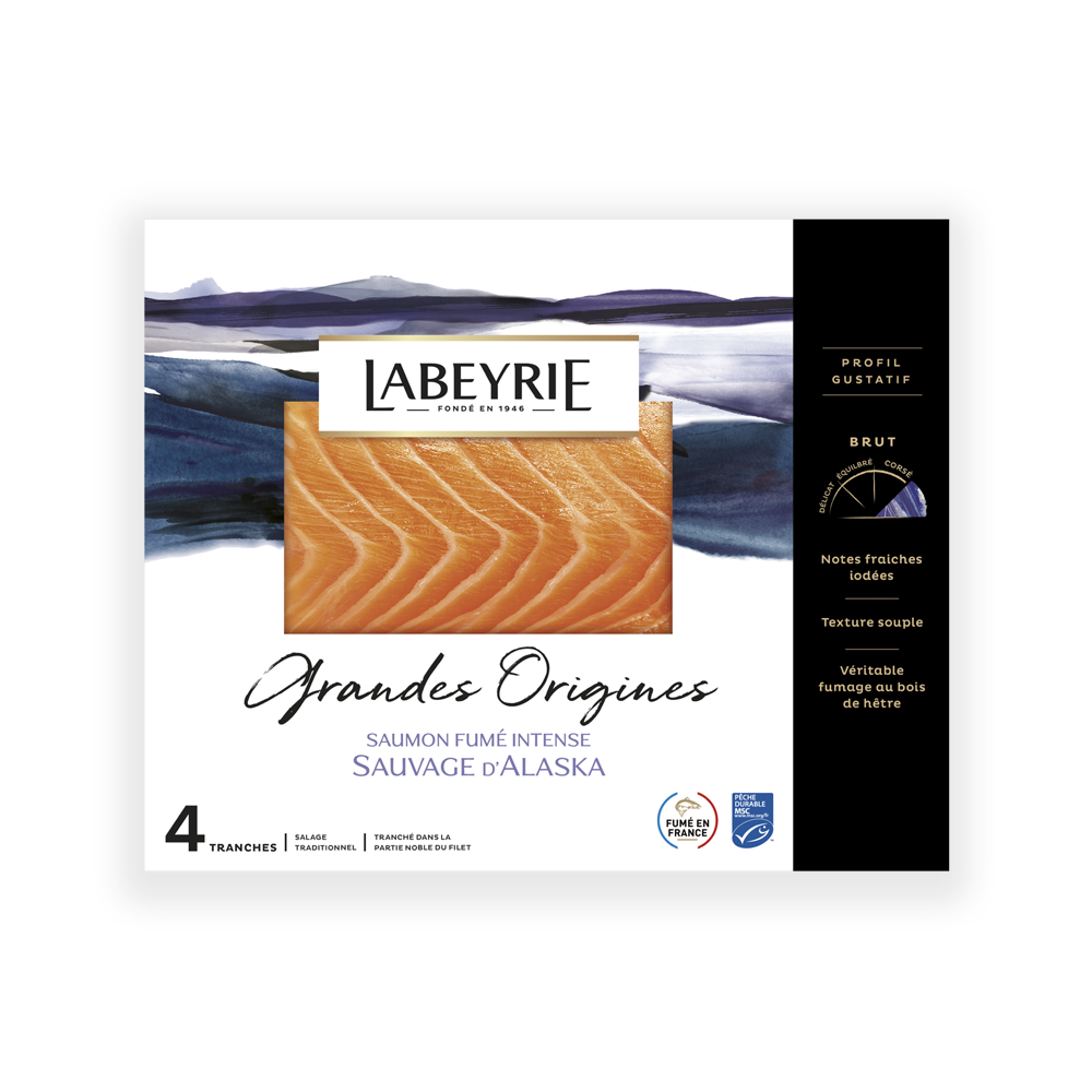 Grandes Origines Saumon Fumé Sauvage d'Alaska - Labeyrie