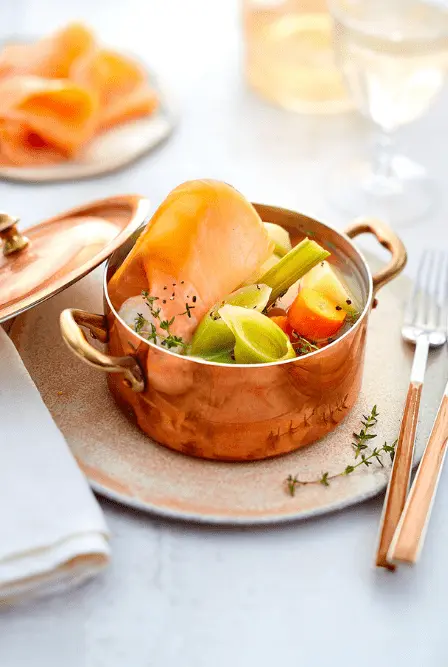 pot au feu tiède au saumon fumé grandes origines  pot au feu tiède au saumon fumé grandes origines