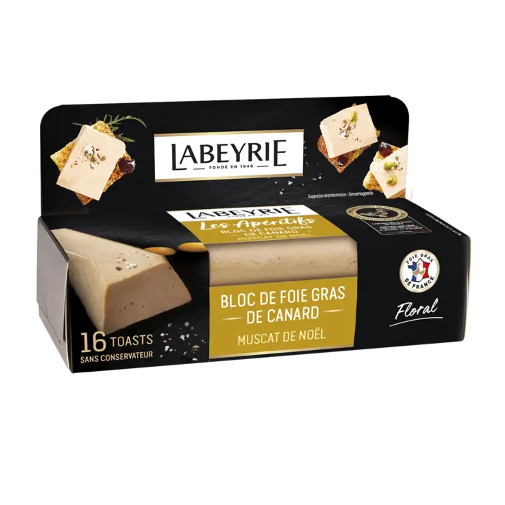 Mini bloc de Foie Gras de Canard Apéritif Muscat de Noël