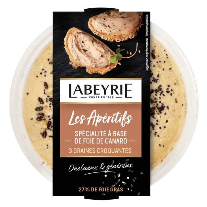 Tartinable de Foie Gras de Canard aux 3 graines croquantes