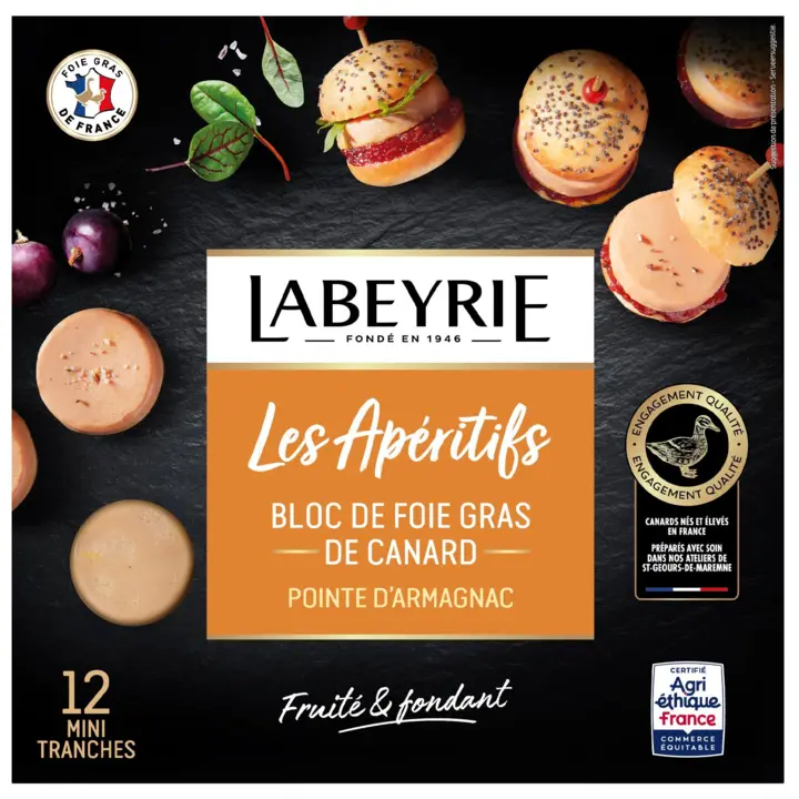 Mini tranches de Foie Gras de Canard Apéritif pointe d'Armagnac