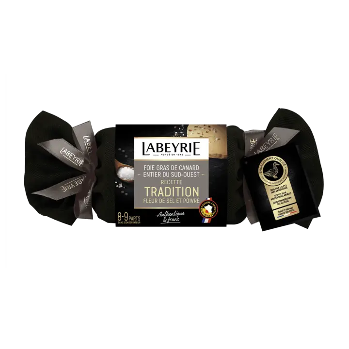 Foie gras de canard entier du Sud-Ouest Tradition fleur de sel et poivre